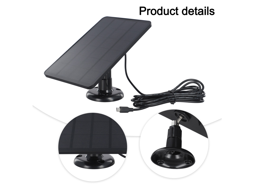 Universal Solar Panel for CCTV Security Camera Doorbell Camera Solar Charger Panel