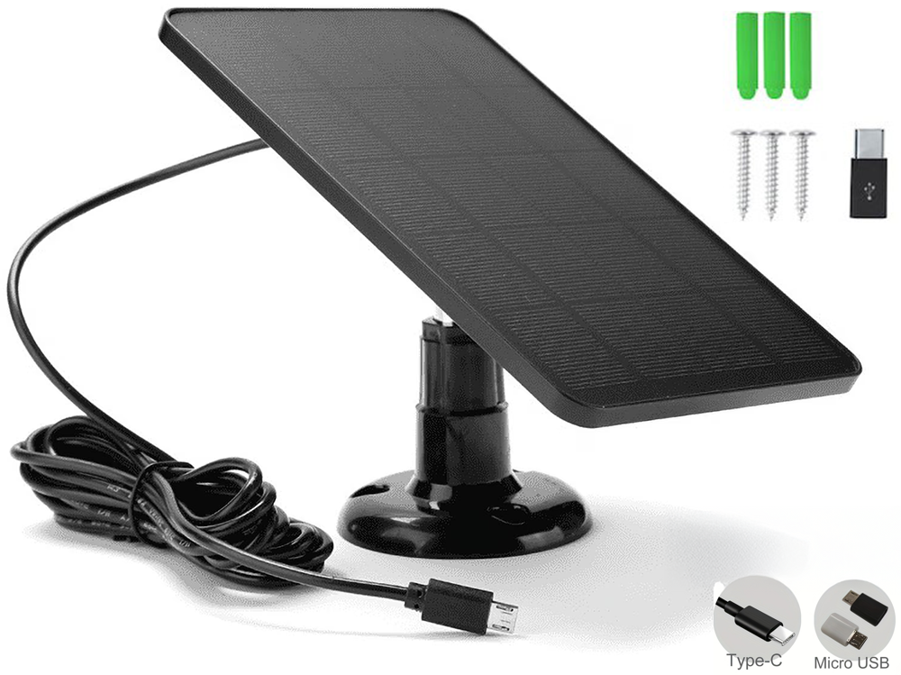 Universal Solar Panel for CCTV Security Camera Doorbell Camera Solar Charger Panel