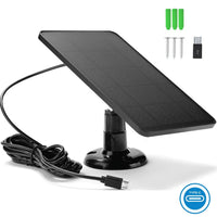 Thumbnail for Universal Solar Panel for CCTV Security Camera Doorbell Camera Solar Charger Panel