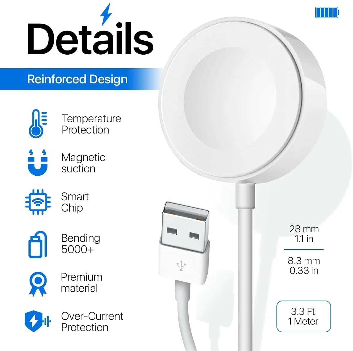 Apple Watch Charging Charger Cable Replacement