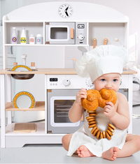 Thumbnail for Wooden Play Kitchen Kids Kitchen Set Pretend Playset